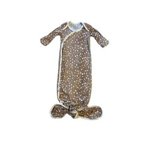 Copper Pearl Baby Bamboo Knotted Sleep Gown Tan White Infant Sleeper (B5)